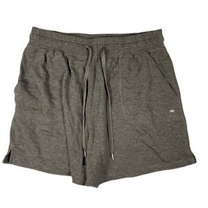 LEG3ND Womens Charcoal Gray Athletic Lounge Shorts XL Drawstring Pockets Casual